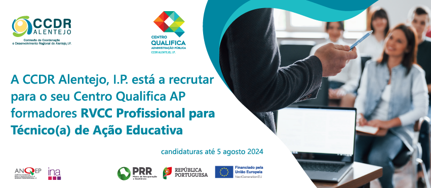 Recrutamento para a Bolsa de Formadores do Centro Qualifica AP CCDR Alentejo, I.P.