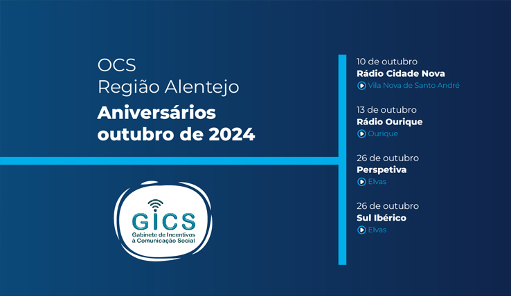 OCS Região Alentejo – Aniversários outubro 2024